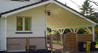 Dachanbau für überdachte Terrasse